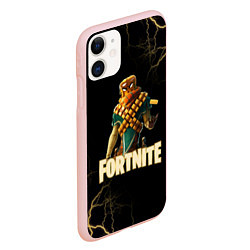 Чехол iPhone 11 матовый Mancake Fortnite, цвет: 3D-светло-розовый — фото 2