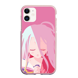 Чехол iPhone 11 матовый Милая Широ, цвет: 3D-светло-розовый