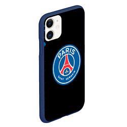 Чехол iPhone 11 матовый Paris Saint-German, цвет: 3D-тёмно-синий — фото 2