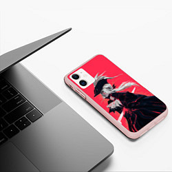 Чехол iPhone 11 матовый Lady Maria, цвет: 3D-светло-розовый — фото 2