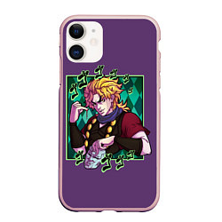 Чехол iPhone 11 матовый Dio Brando JoJo, цвет: 3D-светло-розовый