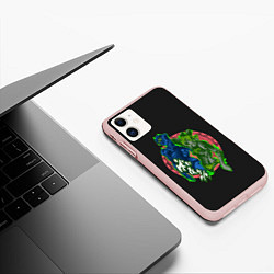 Чехол iPhone 11 матовый Stone Ocean JoJo, цвет: 3D-светло-розовый — фото 2