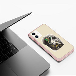 Чехол iPhone 11 матовый Jotaro Kujo, цвет: 3D-светло-розовый — фото 2