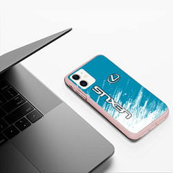 Чехол iPhone 11 матовый Лексус Lexus, цвет: 3D-светло-розовый — фото 2