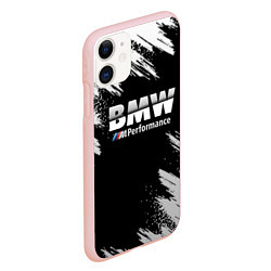 Чехол iPhone 11 матовый БМВ РАЗРЕЗАННОЕ ЛОГО, цвет: 3D-светло-розовый — фото 2