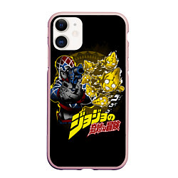 Чехол iPhone 11 матовый Гвидо Миста - JoJos Bizarre Adventure, цвет: 3D-светло-розовый