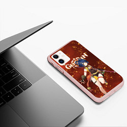 Чехол iPhone 11 матовый СЯН ЛИН XIANGLING Гоба, цвет: 3D-светло-розовый — фото 2