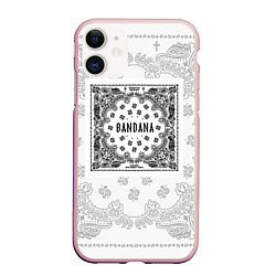Чехол iPhone 11 матовый Big Baby Tape x Kizaru BANDANA Бандана Кизару Тейп, цвет: 3D-светло-розовый