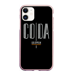 Чехол iPhone 11 матовый Coda - Led Zeppelin, цвет: 3D-светло-розовый