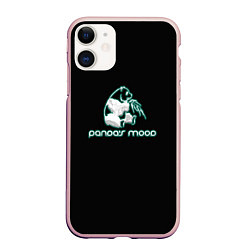 Чехол iPhone 11 матовый Pandas mood, цвет: 3D-светло-розовый