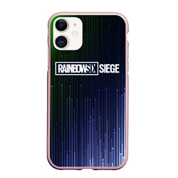 Чехол iPhone 11 матовый RAINBOW SIX SIEGE Абстракция, цвет: 3D-светло-розовый