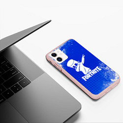 Чехол iPhone 11 матовый Marshmello зимний, цвет: 3D-светло-розовый — фото 2