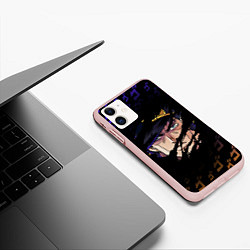 Чехол iPhone 11 матовый JOJOS BIZARRE ADVENTURE ЛИЦО ГЕРОЯ, цвет: 3D-светло-розовый — фото 2
