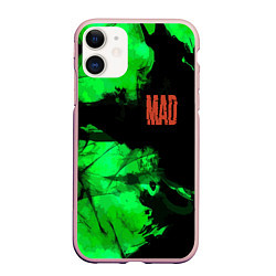 Чехол iPhone 11 матовый Mad 2077, цвет: 3D-светло-розовый