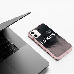 Чехол iPhone 11 матовый LEXUS Lexus - Краски, цвет: 3D-светло-розовый — фото 2