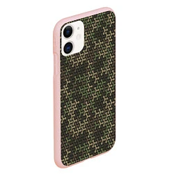 Чехол iPhone 11 матовый Абстрактный Охотничий Камуфляж, цвет: 3D-светло-розовый — фото 2