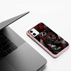 Чехол iPhone 11 матовый Lexus лексус, цвет: 3D-светло-розовый — фото 2