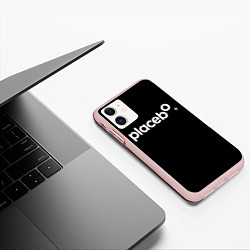 Чехол iPhone 11 матовый Плацебо Логотип, цвет: 3D-светло-розовый — фото 2