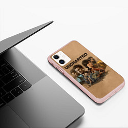 Чехол iPhone 11 матовый Uncharted Анчартед, цвет: 3D-светло-розовый — фото 2