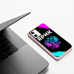 Чехол iPhone 11 матовый Ярик Россия, цвет: 3D-светло-розовый — фото 2