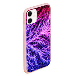 Чехол iPhone 11 матовый Авангардный неоновый паттерн Мода Avant-garde neon, цвет: 3D-светло-розовый — фото 2