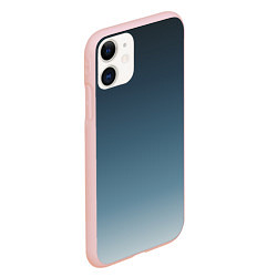 Чехол iPhone 11 матовый GRADIENT shades of blue, цвет: 3D-светло-розовый — фото 2
