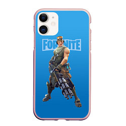 Чехол iPhone 11 матовый Fortnite Recon Scout Video game Разведчик, цвет: 3D-светло-розовый