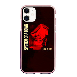 Чехол iPhone 11 матовый Lonely Day EP - System of a Down, цвет: 3D-светло-розовый