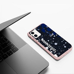 Чехол iPhone 11 матовый Tottenham hotspur Краска, цвет: 3D-светло-розовый — фото 2