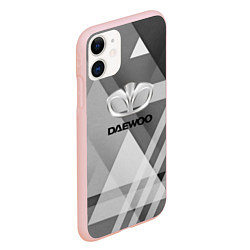 Чехол iPhone 11 матовый Daewoo - logo, цвет: 3D-светло-розовый — фото 2