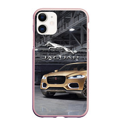 Чехол iPhone 11 матовый Jaguar - зачётное точило!, цвет: 3D-светло-розовый