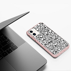 Чехол iPhone 11 матовый Baracota Stickers, цвет: 3D-светло-розовый — фото 2