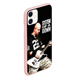 Чехол iPhone 11 матовый System of a Down, цвет: 3D-светло-розовый — фото 2