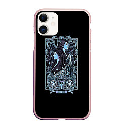 Чехол iPhone 11 матовый Близнецы, цвет: 3D-светло-розовый