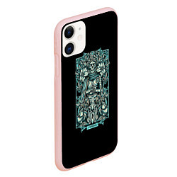 Чехол iPhone 11 матовый Дева, цвет: 3D-светло-розовый — фото 2