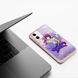 Чехол iPhone 11 матовый No Game No Life, цвет: 3D-светло-розовый — фото 2
