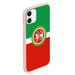 Чехол iPhone 11 матовый Татарстан: флаг, цвет: 3D-светло-розовый — фото 2