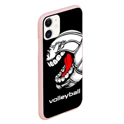 Чехол iPhone 11 матовый Волейбол 25, цвет: 3D-светло-розовый — фото 2