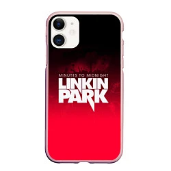 Чехол iPhone 11 матовый Linkin Park: Minutes to midnight, цвет: 3D-светло-розовый