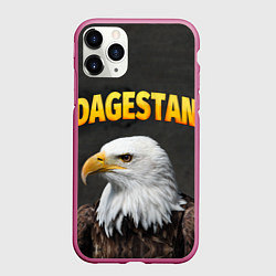 Чехол iPhone 11 Pro матовый Dagestan Eagle, цвет: 3D-малиновый