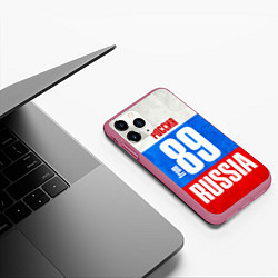 Чехол iPhone 11 Pro матовый Russia: from 89, цвет: 3D-малиновый — фото 2