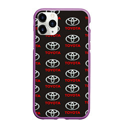 Чехол iPhone 11 Pro матовый Toyota, цвет: 3D-фиолетовый