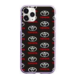 Чехол iPhone 11 Pro матовый Toyota, цвет: 3D-светло-сиреневый