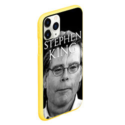 Чехол iPhone 11 Pro матовый Стивен Кинг - Король ужасов, цвет: 3D-желтый — фото 2