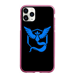 Чехол iPhone 11 Pro матовый Pokemon Blue Team, цвет: 3D-малиновый