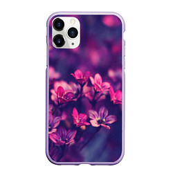 Чехол iPhone 11 Pro матовый Цветы, цвет: 3D-светло-сиреневый