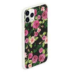 Чехол iPhone 11 Pro матовый Кусты из роз, цвет: 3D-белый — фото 2