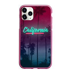 Чехол iPhone 11 Pro матовый California, цвет: 3D-малиновый