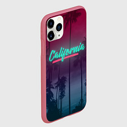 Чехол iPhone 11 Pro матовый California, цвет: 3D-малиновый — фото 2