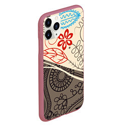 Чехол iPhone 11 Pro матовый Прованс, цвет: 3D-малиновый — фото 2
